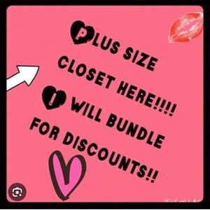 Plus size 16 closet! Most items are size 14-16. Make me an offer!